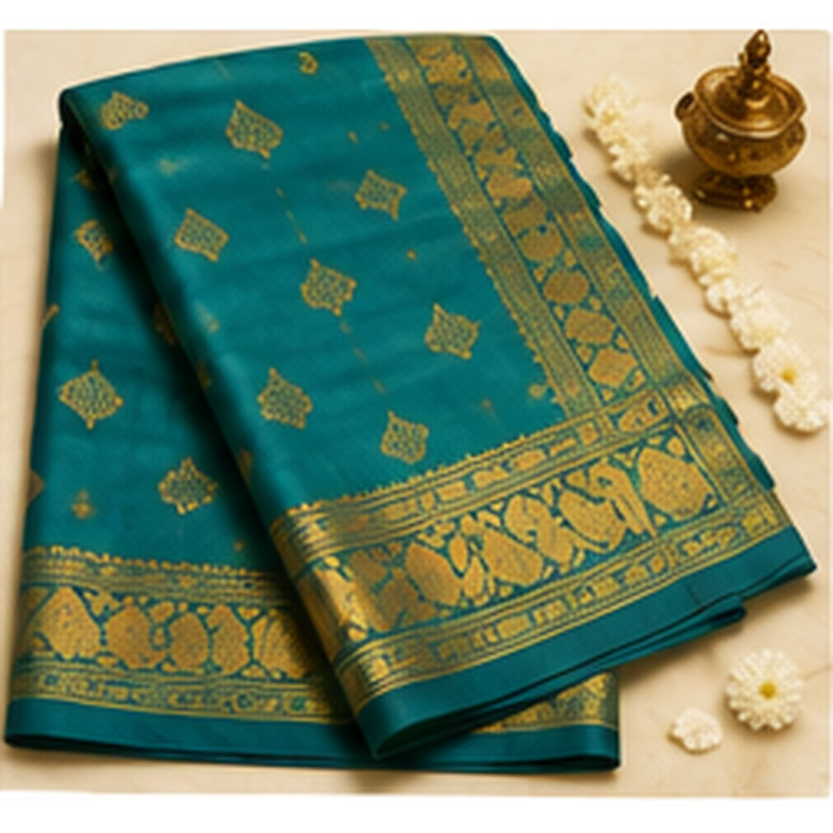 Semi Kanchi Silk Saree