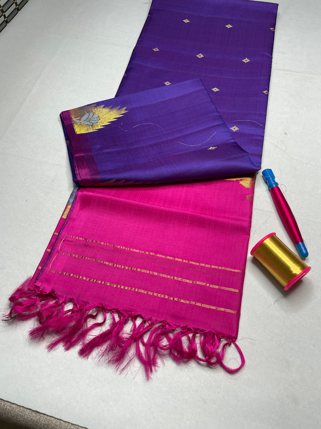 Handloom Pure Soft Silk Saree with Butta Border
