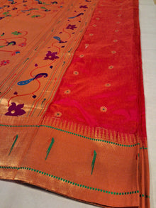 Muniya Paithani all-over zari butta body detail