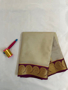 Mysore Crepe Silk Saree – Big Mango Border