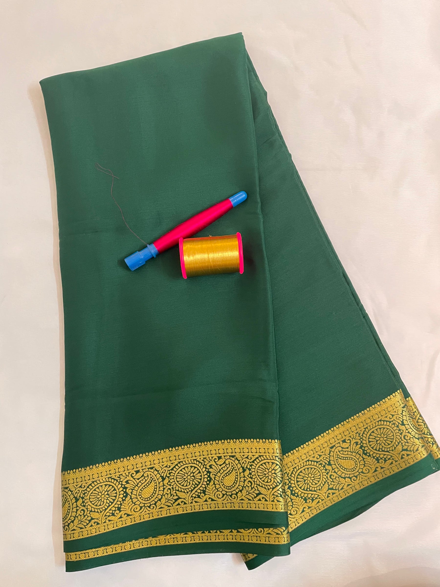 Mysore Crepe Silk Saree – Gatti Border