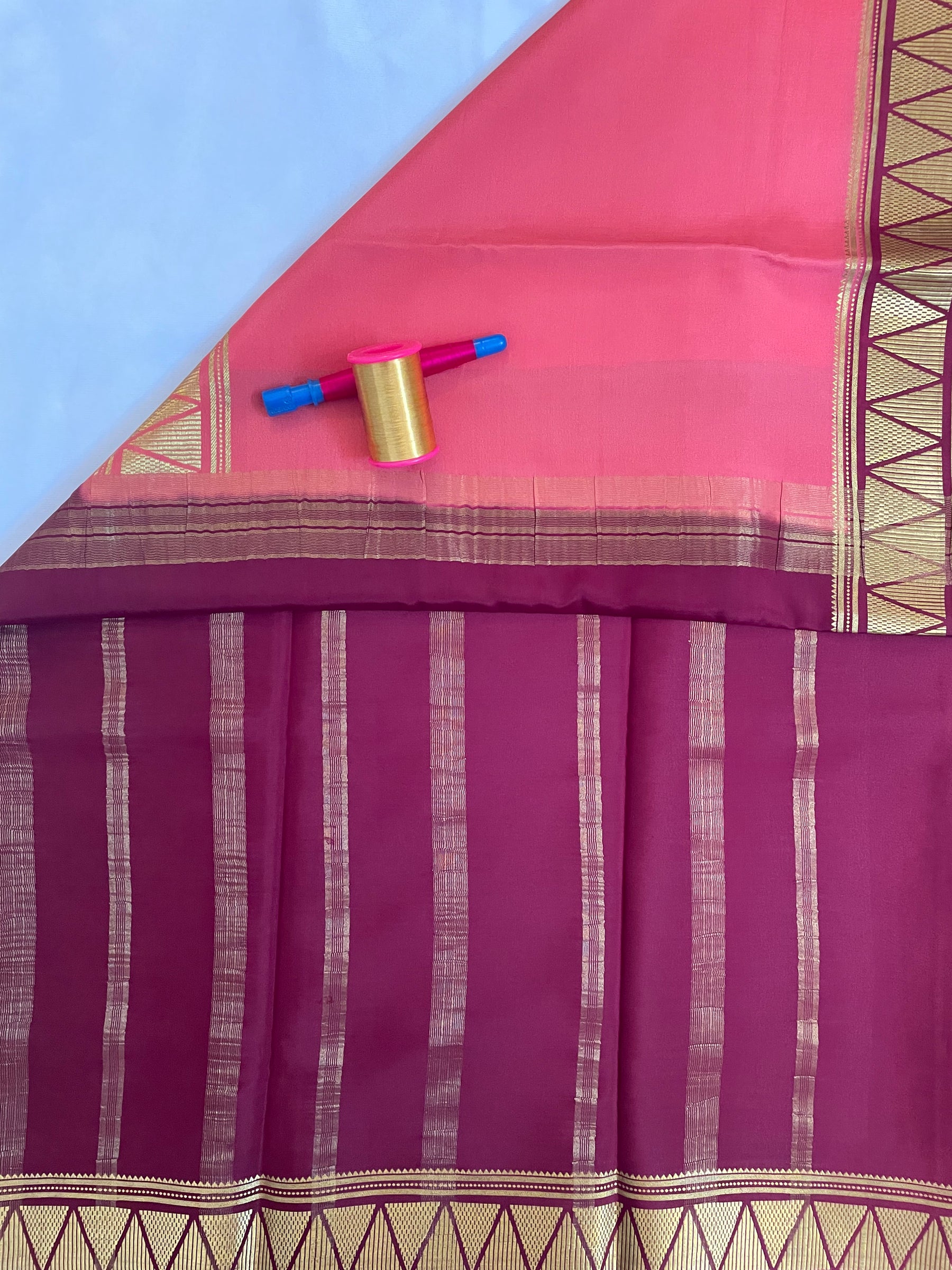 Mysore Crepe Silk Saree – Half and Half