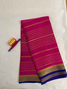 Striped Mysore Crepe Silk Saree