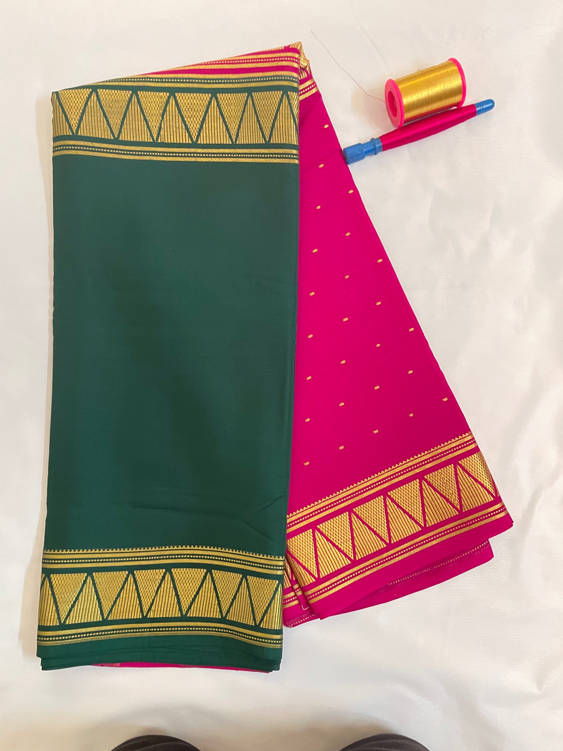 Mysore Crepe Silk Saree – Half and Half