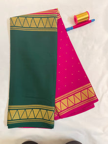 Mysore Crepe Silk Saree – Half and Half