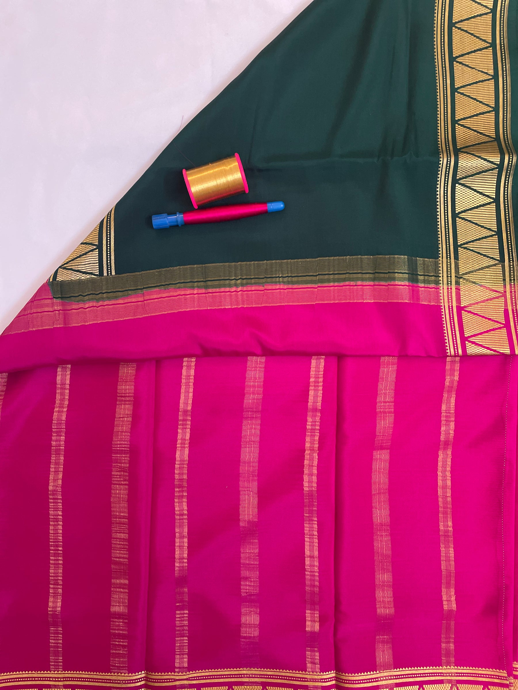 Mysore Crepe Silk Saree – Half and Half