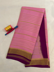 Striped Mysore Crepe Silk Saree
