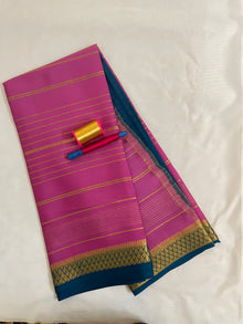 Striped Mysore Crepe Silk Saree