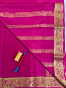 Mysore Crepe Silk Saree – Gatti Border