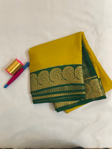 Mysore Crepe Silk Saree – Big Mango Border