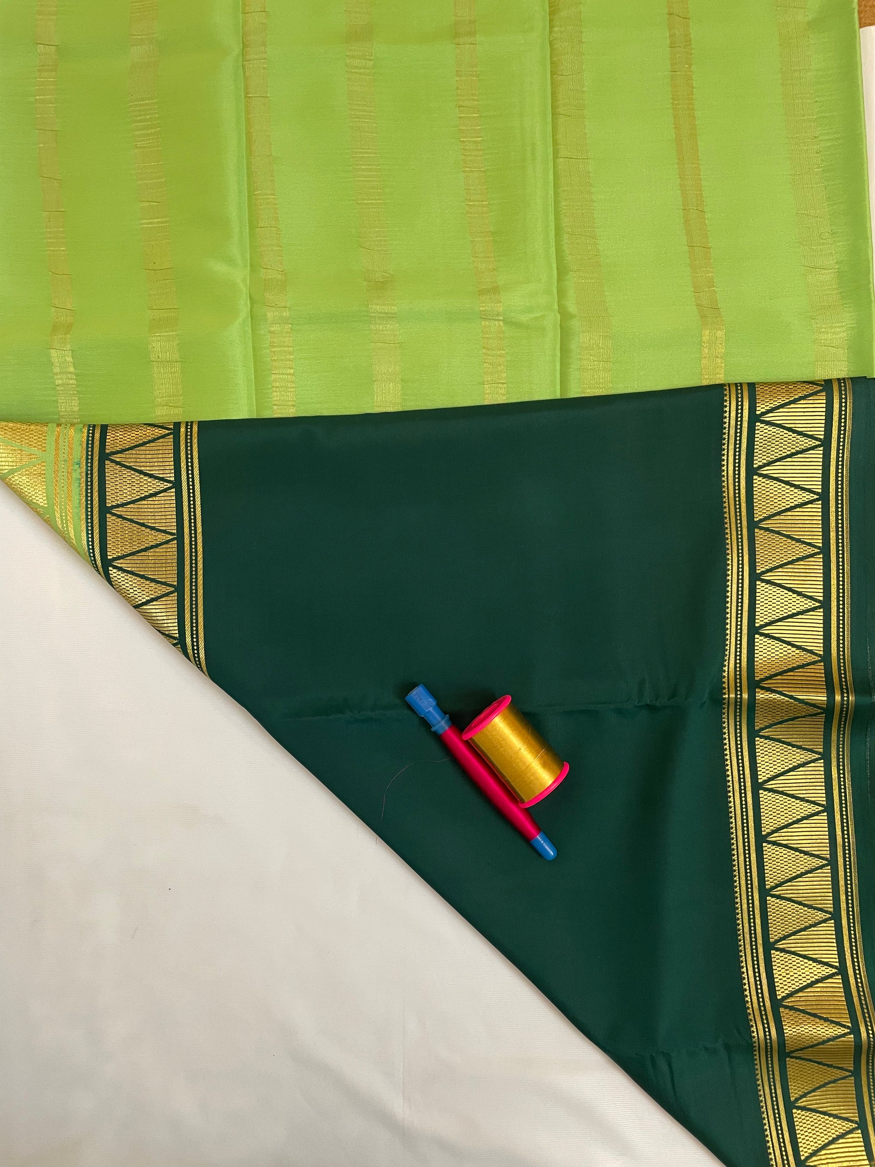 Mysore Crepe Silk Saree – Half and Half
