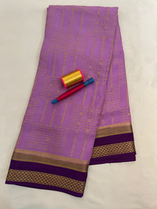 Mysore Crepe Silk Check Sarees