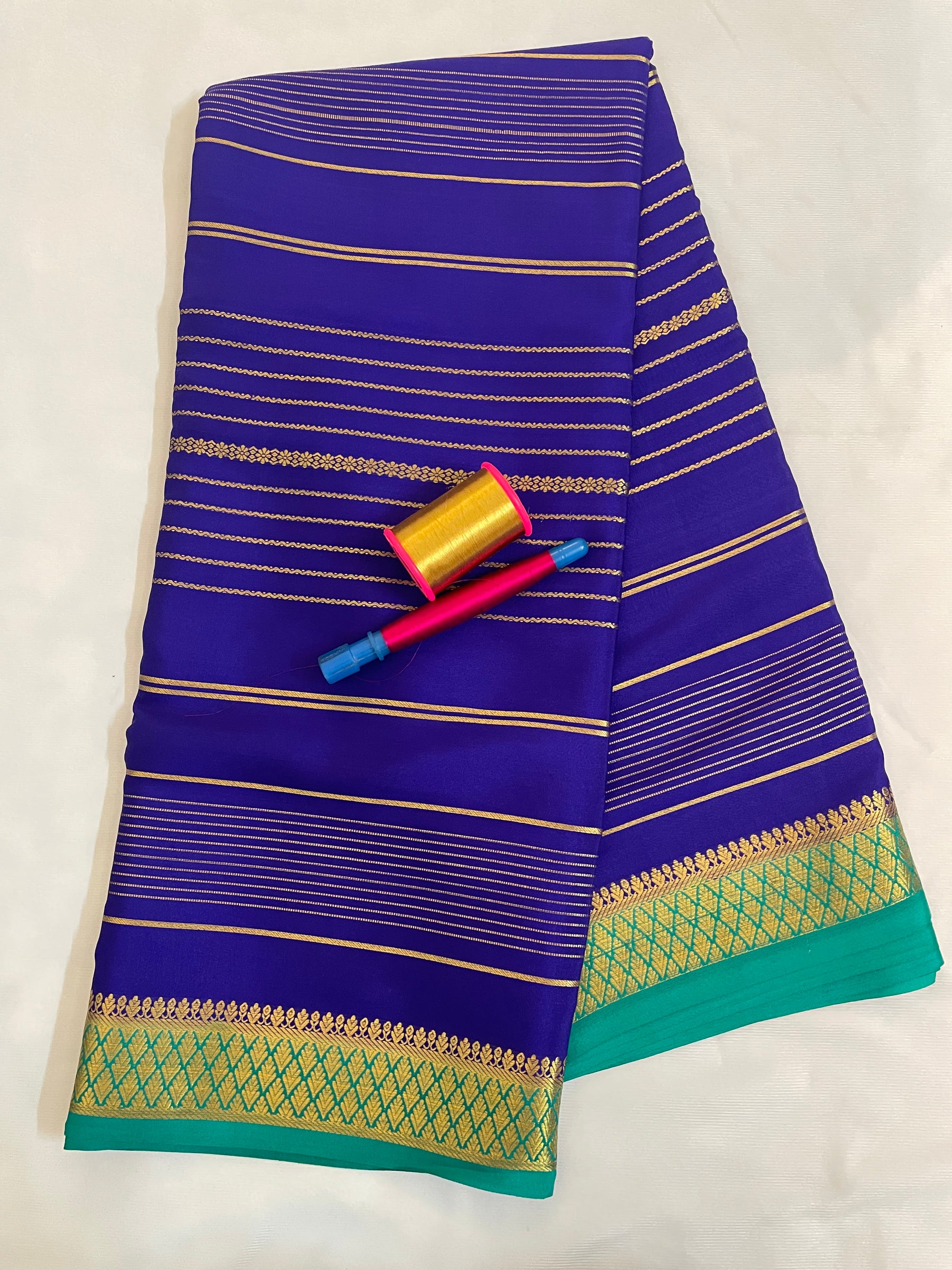 Striped Mysore Crepe Silk Saree