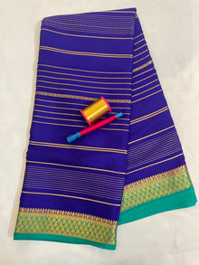 Striped Mysore Crepe Silk Saree