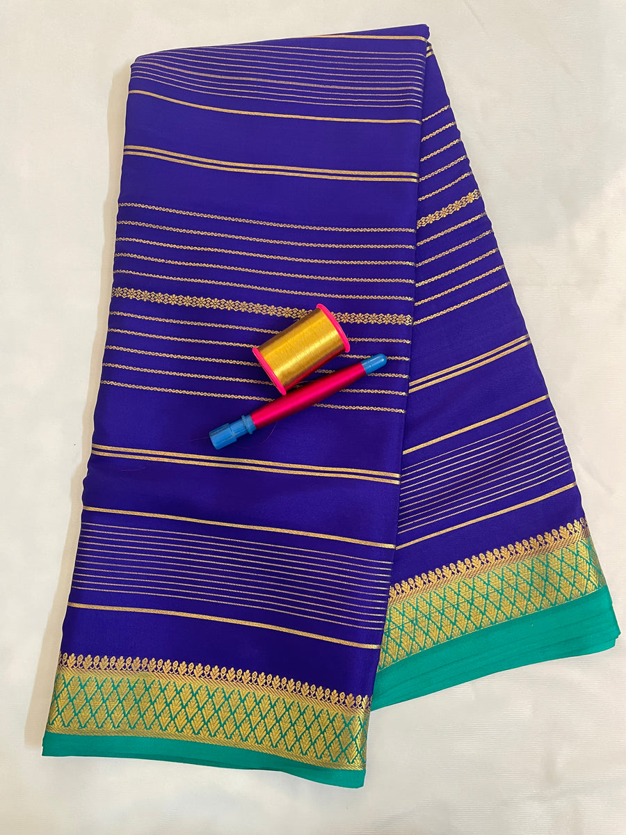 Striped Mysore Crepe Silk Saree