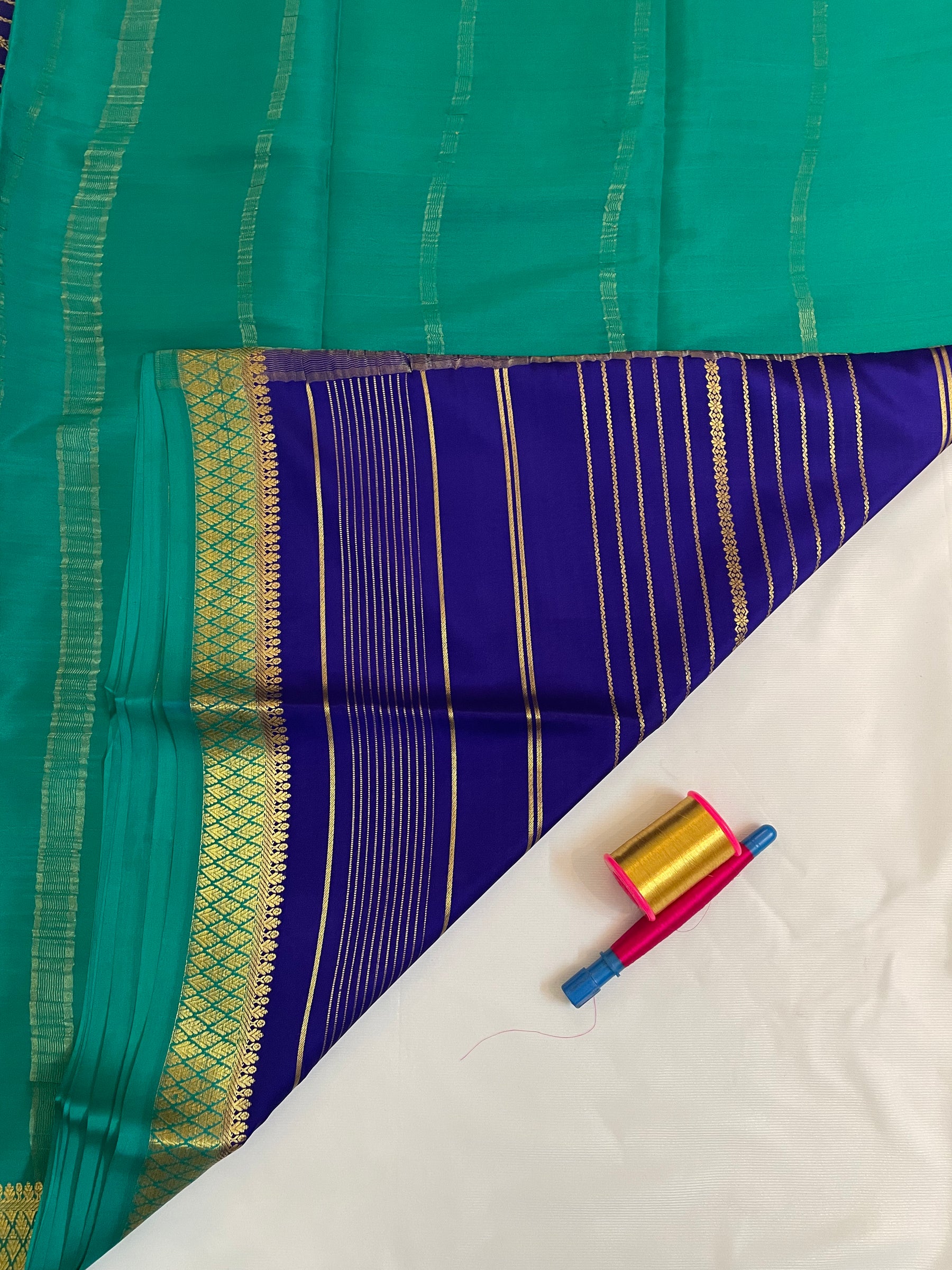 Striped Mysore Crepe Silk Saree