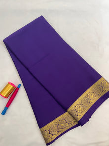 Mysore Crepe Silk Saree – Gatti Border