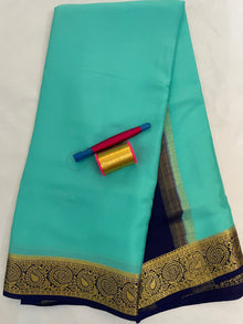 Mysore Crepe Silk Saree – Gatti Border