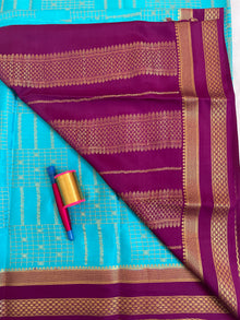 Mysore Crepe Silk Check Sarees