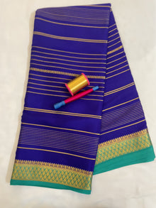 Striped Mysore Crepe Silk Saree