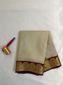 Mysore Crepe Silk Saree – Big Mango Border