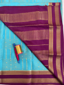 Mysore Crepe Silk Check Sarees