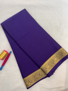 Mysore Crepe Silk Saree – Gatti Border