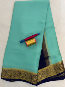 Mysore Crepe Silk Saree – Gatti Border