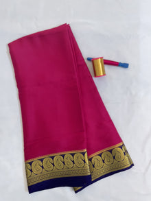 Mysore Crepe Silk Saree – Big Mango Border