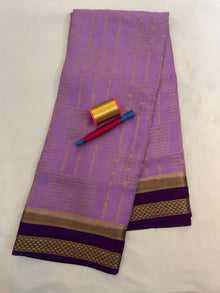 Mysore Crepe Silk Check Sarees