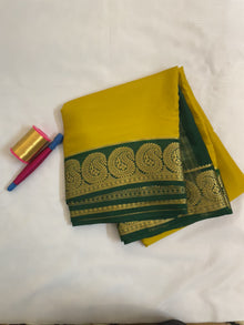 Mysore Crepe Silk Saree – Big Mango Border