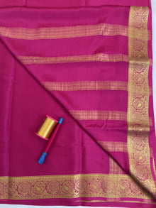 Mysore Crepe Silk Saree – Gatti Border