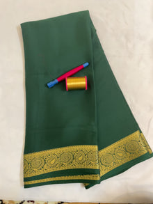 Mysore Crepe Silk Saree – Gatti Border