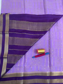 Mysore Crepe Silk Check Sarees