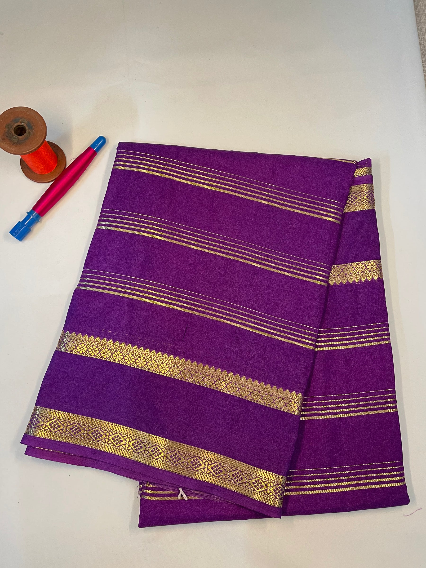 Semi Mysore Crepe Silk Saree